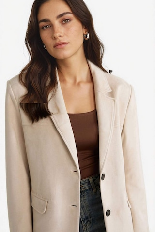 Defacto Regular Fit Ceket Yaka Süet Blazer Ceket E7236ax25aubg220 Bej