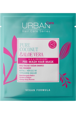 Urban Care Pure Coconut ve Aloe Vera Duş Öncesi Yoğun Onarıcı Saç Maske 50 ML
