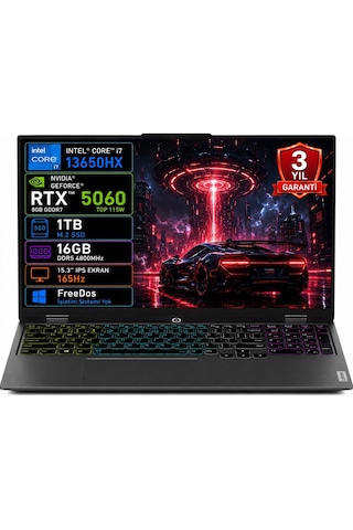 Lenovo LOQ 15IPH11 83SL001ATR Core Ultra 7-356H 16 GB 1 TB SSD RTX5060 15.3" Free Dos Dizüstü Bilgisayar