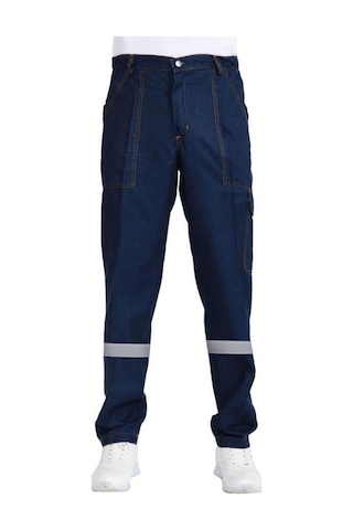 Şensel, Reflektörlü Yazlık Kot İş Pantolonu, Lacivert, -82E645-