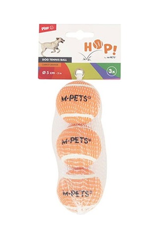 M-pets Hop Tenis Topu Köpek Oyuncağı Turuncu 3lü 5 Cm 244-50054.01