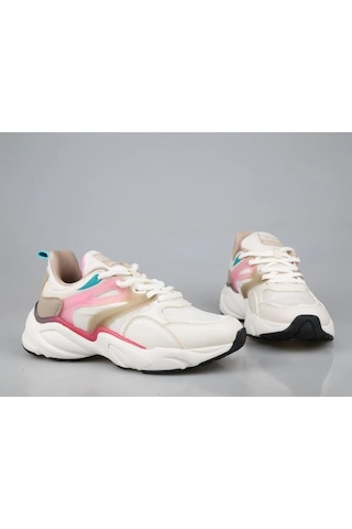 Jump 30905 Phlon Hafif Taban Bağcıklı Unisex Sneakers Bej Bej