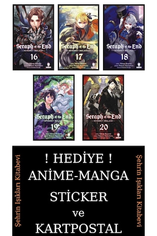 Seraph Of The End 16-17-18-19-20 Manga Seti 5 Kitap / Anime-manga Sticker Ve Kartpostal