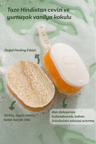 Balmy Doğal Kabak Lifli Sabun Coconut Vanılla Odunsu