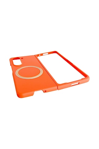 Gld-spt- Newface Samsung Uyumlu Galaxy Z Fold 5 Kılıf Mata Fold Kapak - Lila