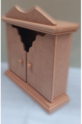 Hobi Dekoratif Anahtarlık Kutusu Yarım Kapak Model Ahşap Mdf Ham El Yapımı