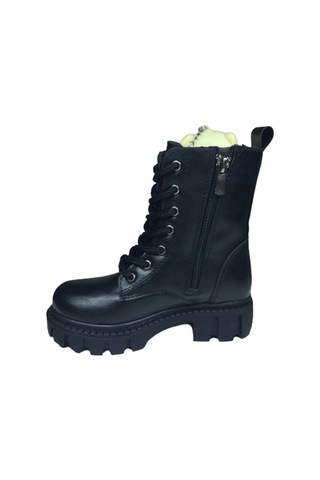 Ortopedikal 1087 Patik Kız Çocuk Siyah 2 Ayıcıklı Bot Bağcıklı Siyah