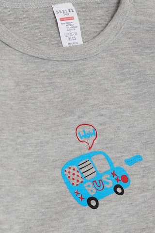 Breeze Erkek Bebek Çıtçıtlı Zıbın Body Araba Baskılı 9 Ay-3 Yaş, Gri Melanj Gri Melanj
