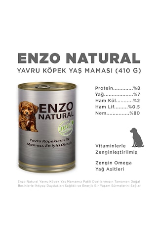 Enzo Natural Dana Etli Yavru Köpek Maması 24 x 410 G