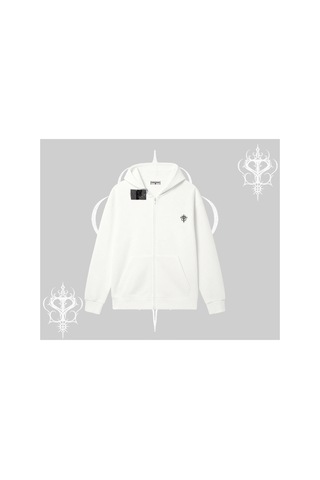 Tarzsokak Beyaz Hırka Sweatshirt Özel Logolu