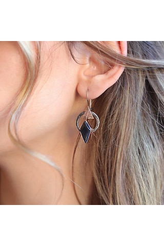 Safir Taşlı Gümüş Otantik Tasarım Küpe 35207474