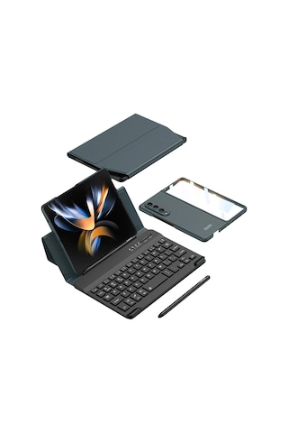 Ugr02 Universal Universal Kılıf Fold Klavye - Koyu Yeşil