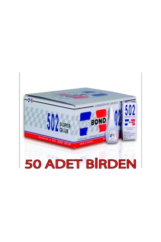 Evobond 502 Süper Hızlı Japon Yapıştırıcı 20Gr X 50 Adet