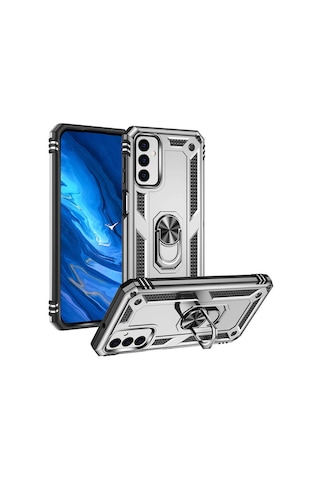 Samsung Uyumlu Galaxy M23 Kılıf Zore Vega Kapak Gri
