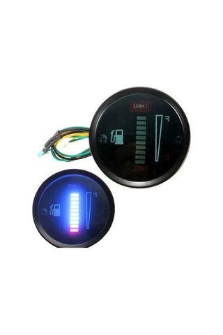 Pazly Otomobil Ve Motosiklet Modifiye Yakıt Ölçer Led Göstergeli K12574