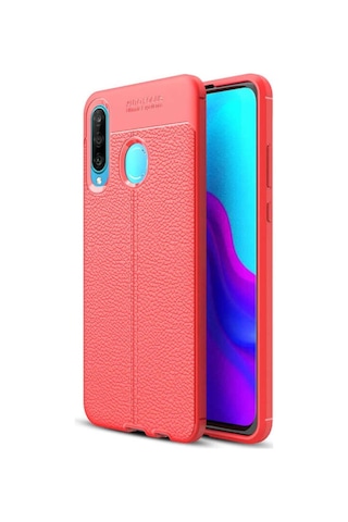 Huawei P30 Lite Kılıf Zore Niss Deri Desenli Silikon Kılıf