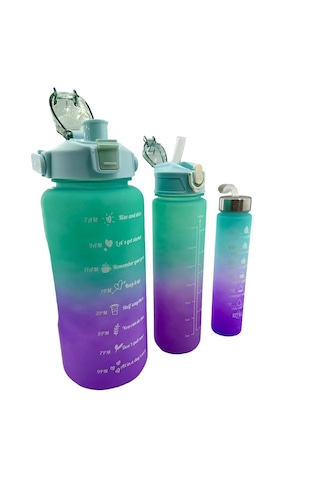 3'lü Sticker Kokusuz Motivasyon Matarası Çocuklar İçin