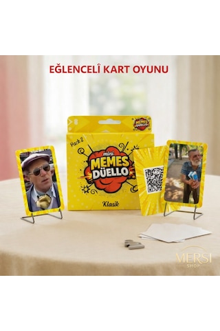 Mini Memes Düello Klasik Deste 2 Kart Oyunu Eğlenceli Party Oyunu