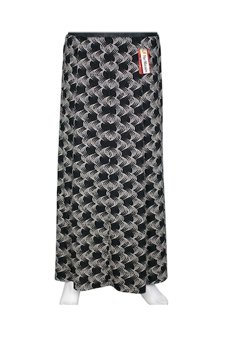 Hesna Kadın Betül 8 Parça Lastikli Astarsız Siyah Etek Desen 28 Siyah