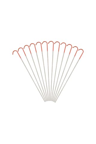 Geeksen 12 Adet Titan Alyuminyum Çadır Çiviği - S: Φ2x130mm 1.31g , L: Φ3x150mm 5.5g Çok Renkli