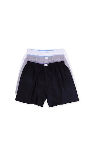 Jiber 183 Erkek Karışık Renkli Battal Havlu Bel Boxer 3 Adet 001