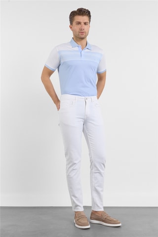 İmza Beyaz 5 Cep Düz Paça Gabardin Slim Fit Pamuklu Pantolon 1003260318