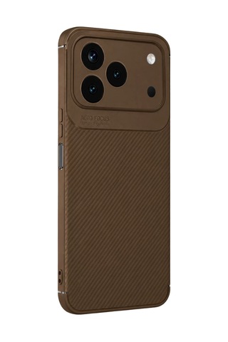 Tecno Spark 50 4g Auto Focus Karbon Kapak - Kahverengi