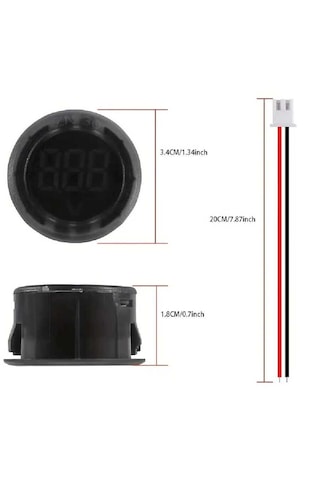 Dc 4-100v Dijital Voltmetre Mavi Led Araç, Tekne, Karavan, M