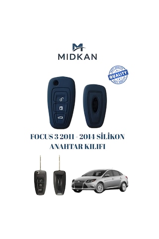 Focus 3 Silikon Anahtar Kılıfı 2011-2014 Siyah Renk