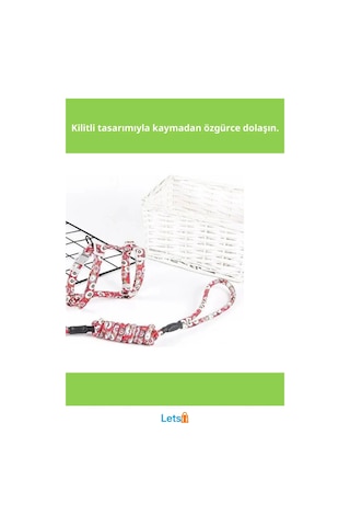 Dayanıklı Ayarlanabilir Kedi Gezdirme Göğüs Tasması