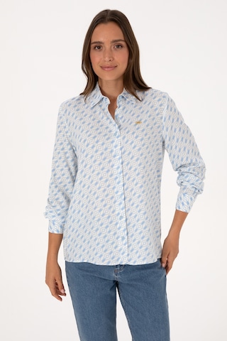 U.s. Polo Assn. Kadın Açık Mavi Gömlek Desenli 50316370-vr003 Acık Mavı