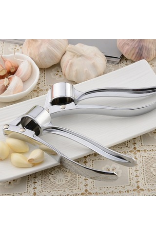 Sarımsak Pres Çinko Alaşım Kıyma Zencefil Ezici Sarımsak Gümüş Gümüş