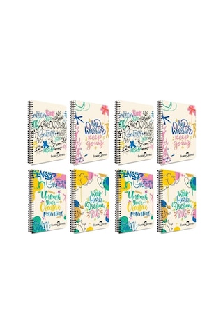 Grafiti Desenli Spiralli Defter, A4, 80 Yaprak, 70g Kağıt, Çizgili, Dayanıklı Kapak, Kolay Açılan Spiral Cilt, As Genel