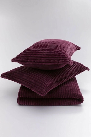 Merinos Modern Line 3 Parça Battaniye Seti - Mürdüm