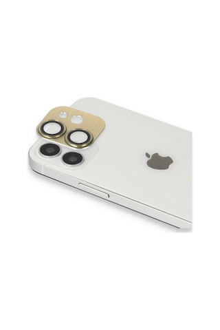 Tedar Apple Uyumlu iPhone 11 Pers Alüminyum Kamera Lens - Gold Najmaddin Standart
