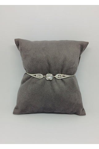 925 Ayar Gümüş Zirkon Taşlı Kadın Bileklik Gümüş