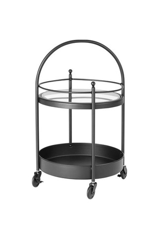 Ikea Frösjön Servis Arabası, Siyah, 55x35 Cm
