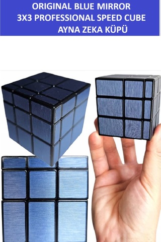 Qy Mırror 3x3 Blue Ayna Küp -zeka Küpü - Profesyonel Speed Cube Blue Mirror - Sabır Küpü -