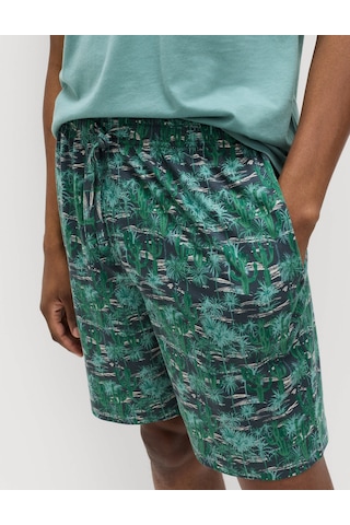 Marks & Spencer Desenli Pijama Takımı T07000100 Mavi