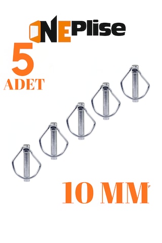 10 Mm Traktör Pimi Yaylı Pim Kaliteli Çelik 5 Adet