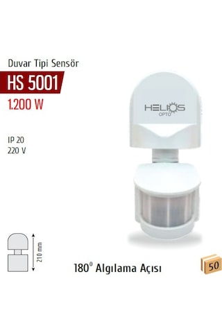 Duvar Tipi Sensör, Beyaz Hs 5001