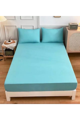 Ranforce Kumaştan Mint Renkli Tek Kişilik Çarşaf Takımı 100 X200