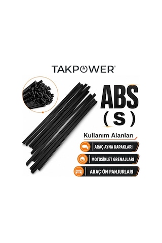 Takpower Plastik Kaynak Elektrodu Siyah Abs 1.0 X 400 Mm 20 Adet