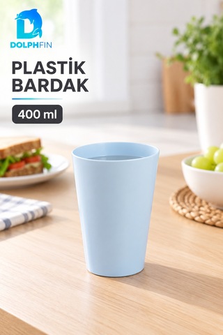 Plastik Bardak 400 Ml Günlük Kullanım Ve Piknik Servis Bardağı Çok Renkli