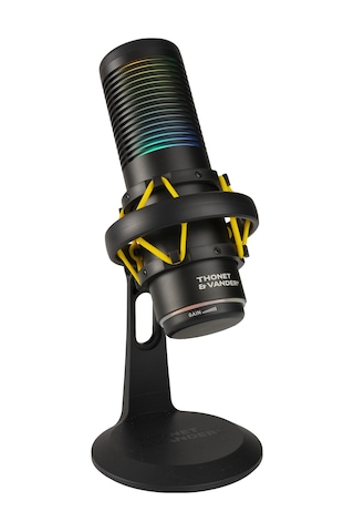 Thonet & Vander Vx320 Yayıncı Mikrofonu Dokunmatik Rgb Led Titreşim Önleme Çok Yönlü Kardioid Siyah