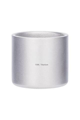 Neevoyu Tahta Kapaklı Ta1 Titan Cam, 75ml, İki Katlı Isı Saklama, Hafif Dayanıklı, Tüm İçecekler İçin Uygun, Doğal Titan Rengi, 59g, Taşınabilir Çay/ Kahve Bardağı Çok Renkli