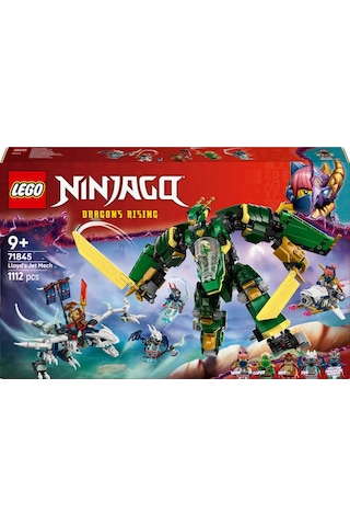 LEGO® NINJAGO® Lloyd’un Jet Robotu 71845 - 9 Yaş ve Üzeri Çocuklar için 5 Minifigür ve Ejderha İçeren Yaratıcı Oyuncak Yapım Seti (1112P)