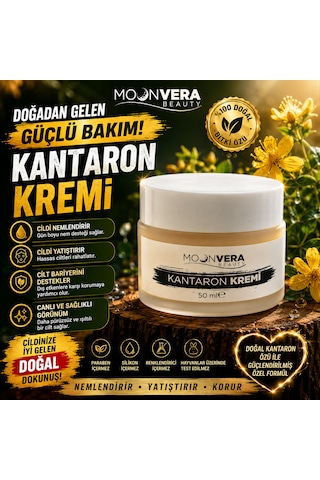 Moonvera Beauty Kantaron Yağlı Nemlendirici Ve Onarıcı Cilt Bakım Kremi 50 Ml