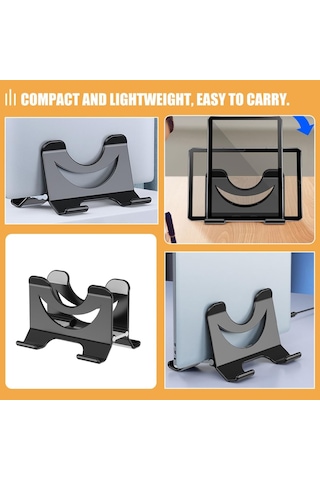 Küçük Dizüstü Bilgisayar Yükseltici Defter Standı Isı Dağılımı Evrensel Masa Tutucu Siyah Rahat Yazma İçin Siyah