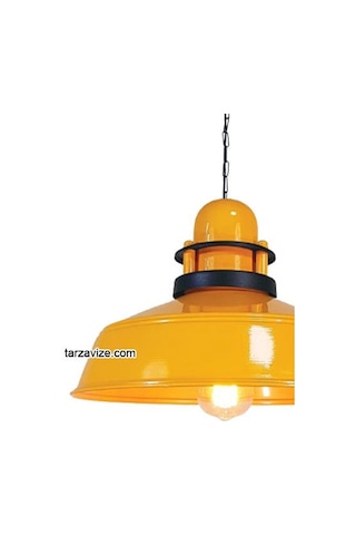 Tarzavize Trt48 Dekoratif Sarı Tekli Retro Modern Sarkıt Avize Sarı